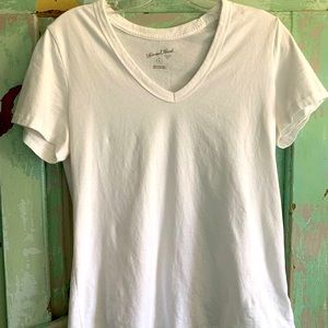 White V-neck T-shirt